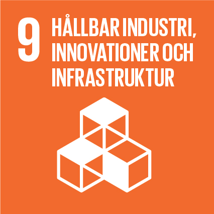 FNs globala mål - 9. hållbar industri, innovationer och infrastruktur.