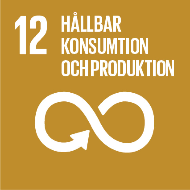 FNs globala mål - 12. Hållbar konsumtion och produktion.